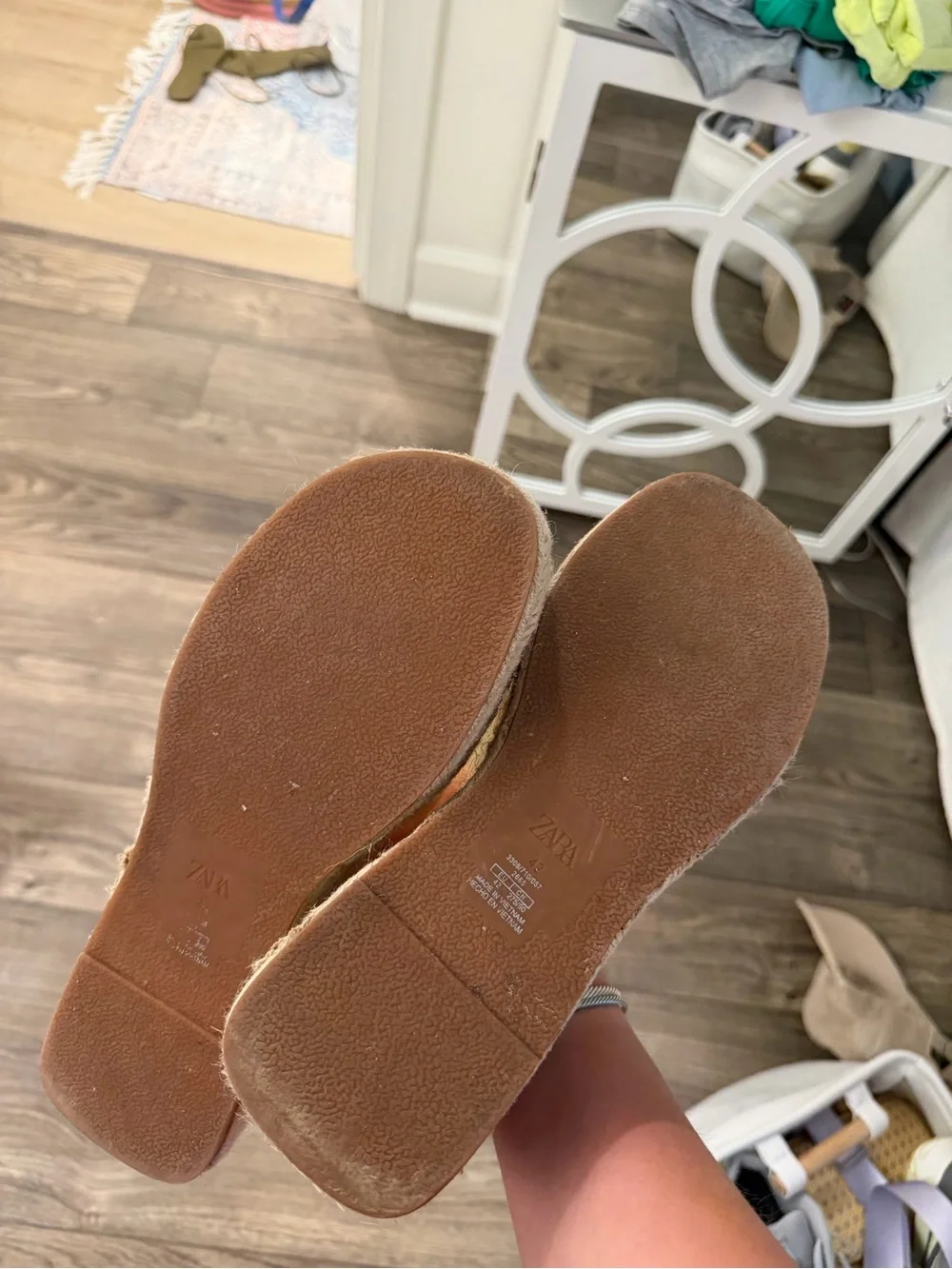 Zara Jute Clear Espadrille Wedges